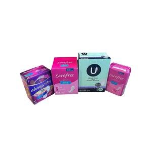 Huge Lot Of 4 Boxes Panty Liners Carefree Always Kotex U  275+ Pantilinerse